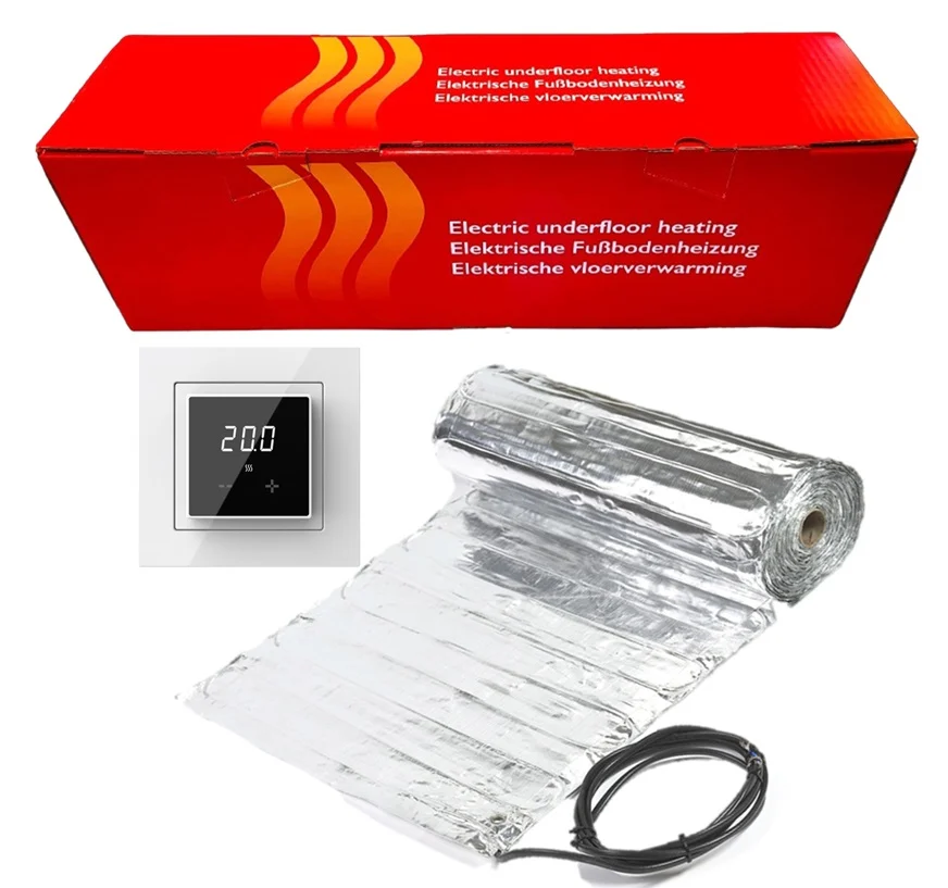 Covor aluminiu - Kit incalzire in pardoseala sub parchet 2 m² - 280 W, cu termostat ET44 WIFI