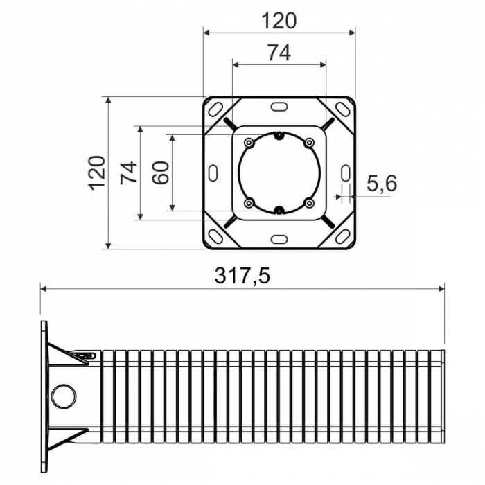 KEZ 300 Doza Simpla pentru Montaj in Termosistem [2]
