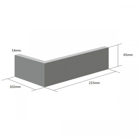Fatade - Coltar Ceramic Klinker Pelaris Root Black 215/102 x 65 x 14mm