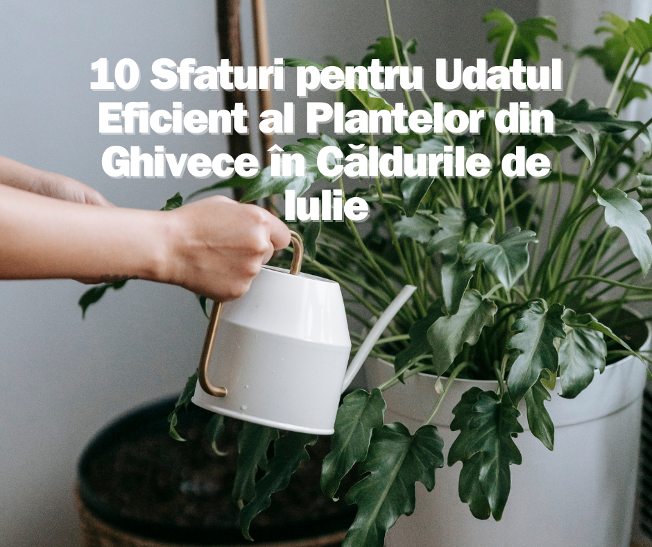 10 Sfaturi pentru Udatul Eficient al Plantelor din Ghivece în Căldurile de Iulie