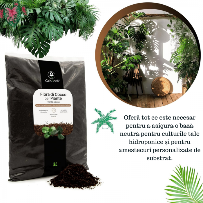 Fibra de cocos pentru Plante - Gata de utilizare - 3L [2]