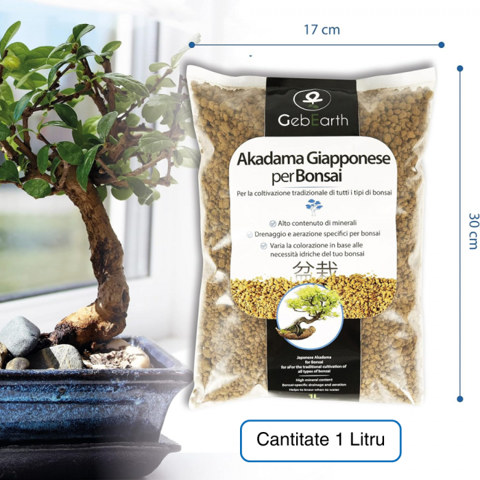 Akadama Japoneză Profesională pentru Bonsai 2-5 mm la 1L - Echilibru Perfect între Apă, Aer și Minerale [2]