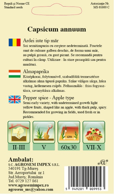 Alma Picante - Ardei Iute tip Mar - Seminte [2]