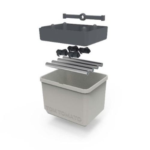 Ghiveci de gradina Tom tomato pentru gradina de bucatarie interioara si exterioara, Gri [2]