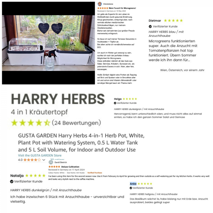 Ghiveci ierburi cu 4 opțiuni de cultivare - autoudare - HARRY HERBS [3]