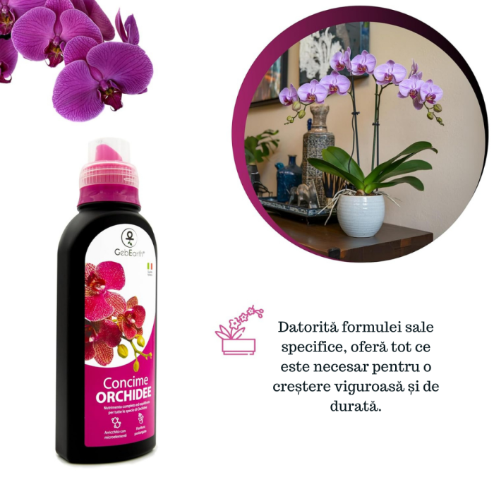 Ingrasamant pentru orhidee GebEarth® 500 ml, bogat in microelemente chelatate, stimuleaza si prelungeste inflorirea orhideelor [3]