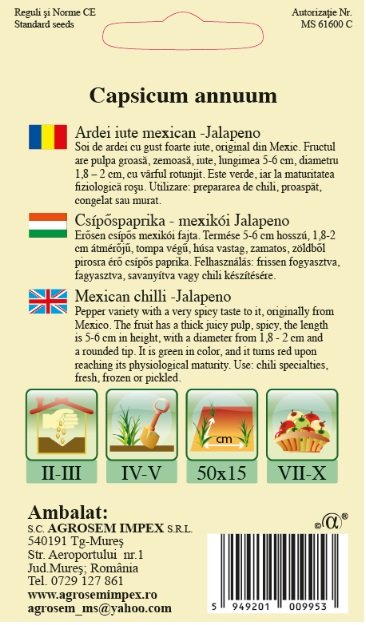 Jalapeno - Ardei Iute Mexican - semințe [2]
