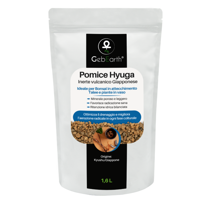 Pumice Hyuga 1,6 L premium folosită ca material de drenaj, aerare și structură [1]