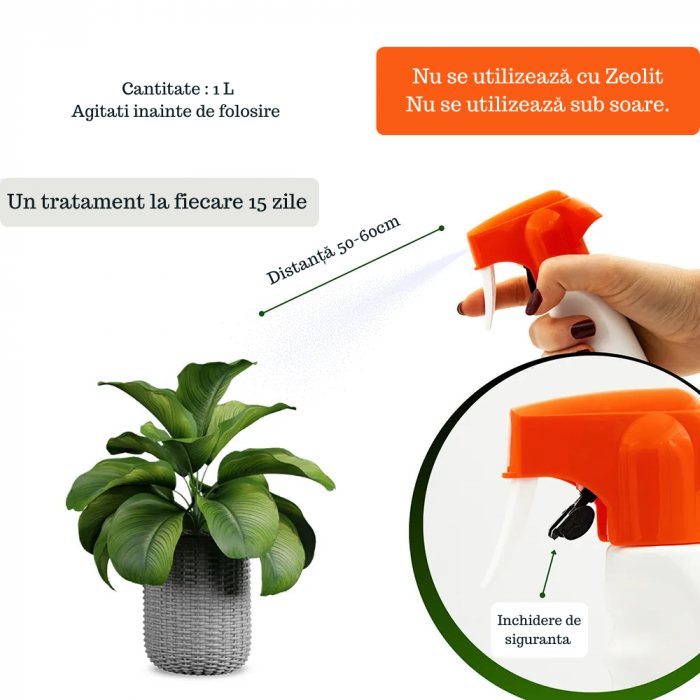 Tripla Acțiune împotriva afidelor, muștelor albe, făinare, mana si acarieni - spray - 1L - extract urzica si coada calului [7]