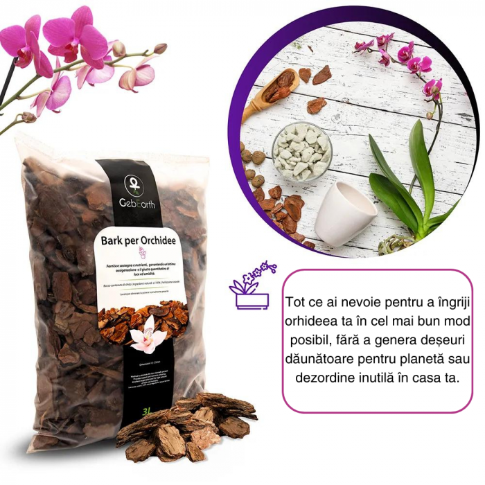Scoarță Orhidee MARE 1,5-2cm - Mulci - 3L [2]