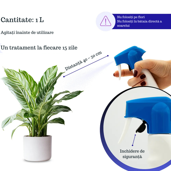 Spray Cupru si Sulf pentru Plante 1L, GebEarth, protejeaza impotriva ingalbenirii si bolilor fungice [4]