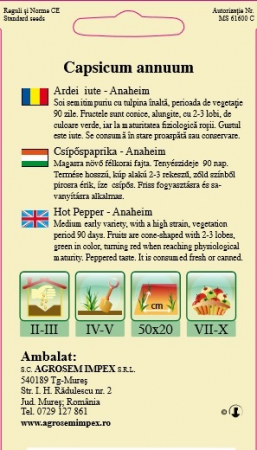 Anaheim - Ardei Iute - Semințe [1]