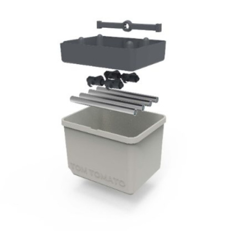 Ghiveci de gradina Tom tomato pentru gradina de bucatarie interioara si exterioara, Gri [1]