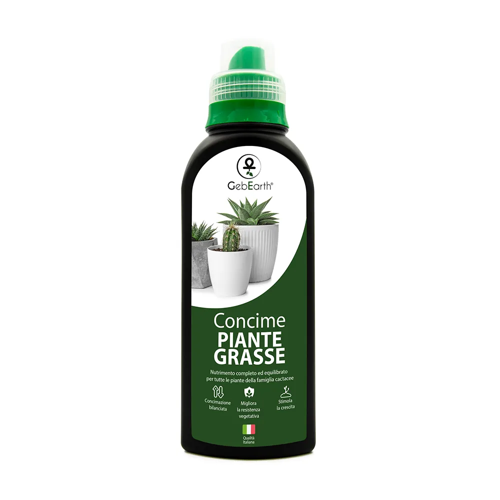 Pamant flori, ingrasaminte si pesticide - Ingrasamant pentru cactusi si suculente GebEarth 500 ml, Micronutrienti pentru suculente sanatoase si viguroase, Sustinere a radacinilor si rezistenta la stres pentru suculente si cactusii