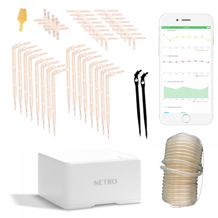 Irigare ghivece - Kit Irigare Ghivece, Control prin Aplicatie, Automatizare, WiFi, Udare la Radacina, 2 Circuite Independente, Accesorii Incluse