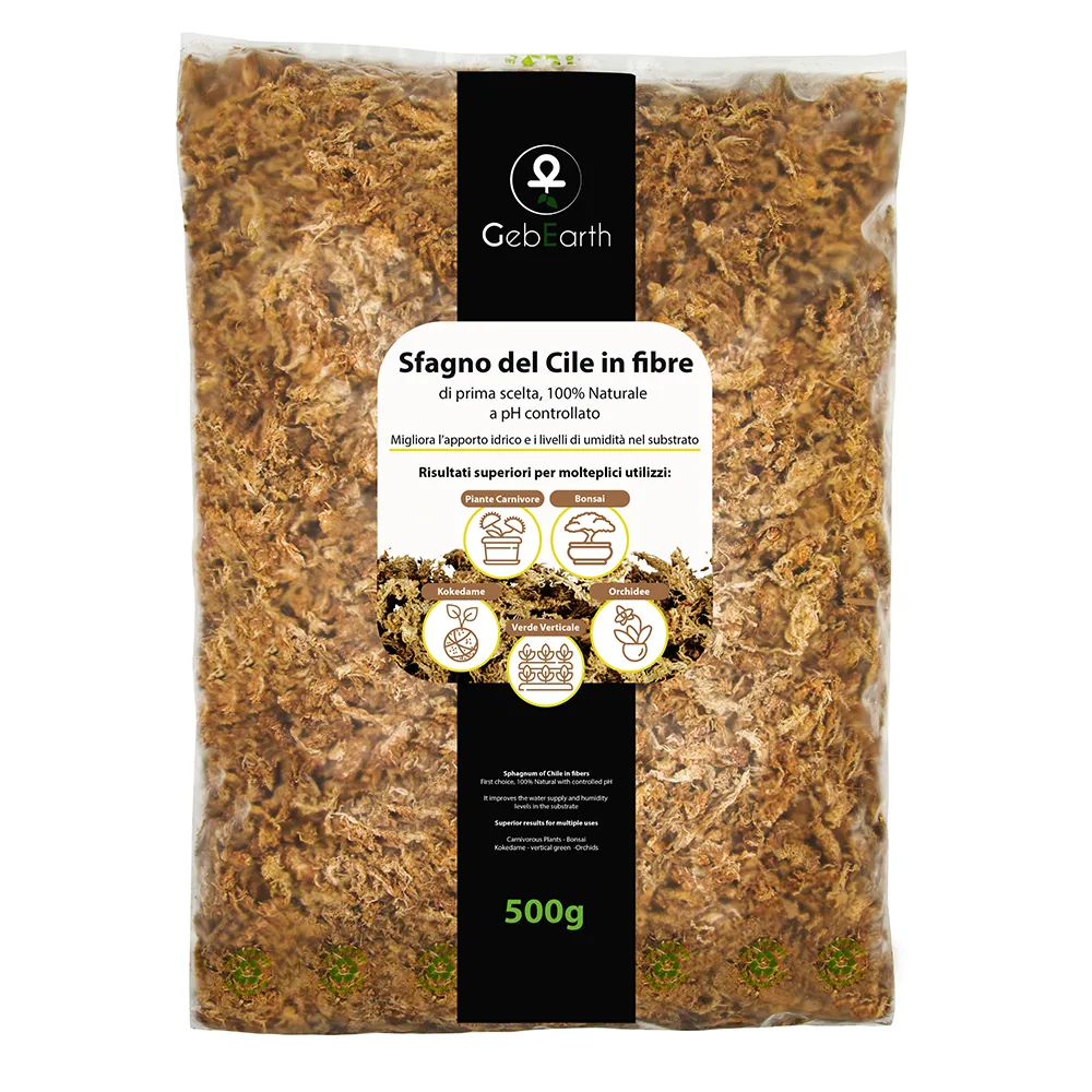 Pamant flori, ingrasaminte si pesticide - Muschi Sphagnum din Chile in fibre 500g