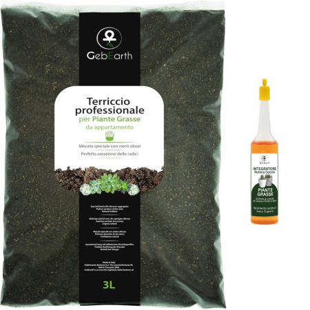 *Gebearth - Pământ cactuși si plante grase 3L + Nutrienți 35 ml