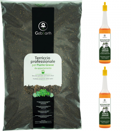 *Gebearth - Pământ cactuși si plante grase 5L + 2 x Nutrienți 35 ml