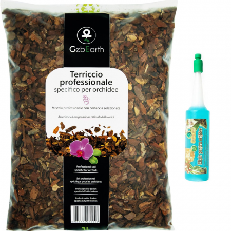 Plante Ornamentale - Pământ Orhidee 3L + Ingrasamnat fiola 32ml Elixir