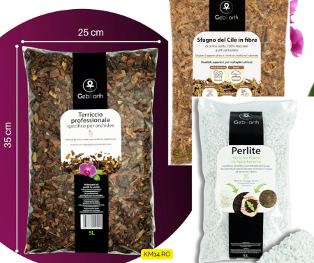 *Orhidee* - Pamant Orhidee 5L + Perlit 3L + Sphangum 50g