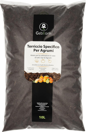 Pamant flori, ingrasaminte si pesticide - Pamant pentru citrice la ghiveci, 10 litri – special pentru lamai, portocali, bergamote si intreaga familie de plante citrice si mediteraneene Formula cu argila montmorillonitica