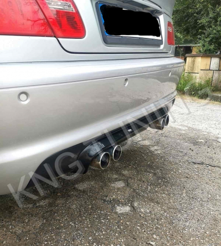 E46 - Difuzor Prelungire Bara Spate BMW Seria 3 E46 Evacuare Dubla