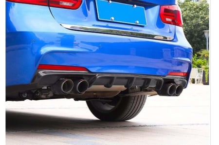 F30/F31/F34 - Difuzor Prelungire Bara Spate BMW Seria 3 F30 Cu Doua Evacuari Duble