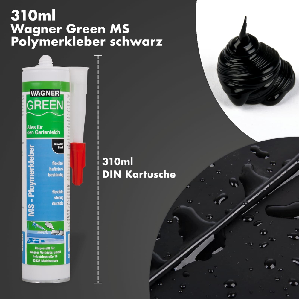 Adeziv subacvatic profesional pentru iazuri, acvarii si piscine negru 310ml [4]