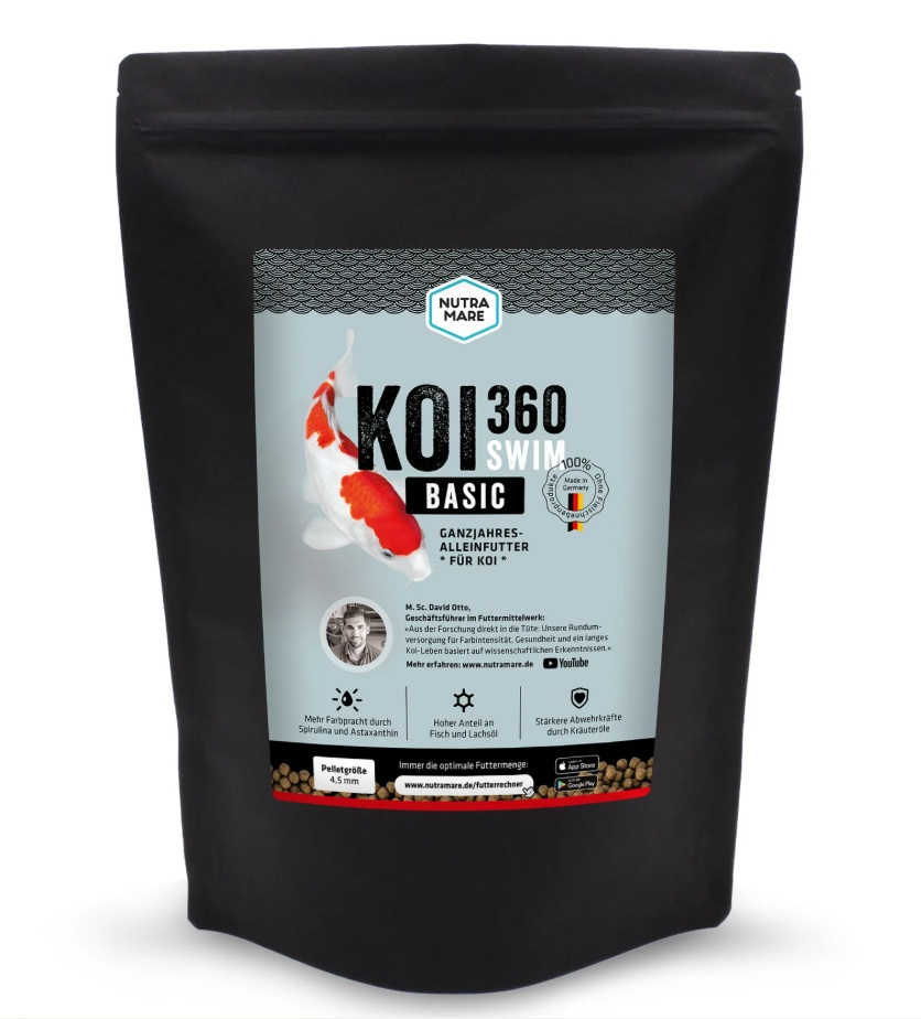 Mancare koi Nutramare Koi360 BASIC SWIM (flotabil) (4.5 mm) - 1.2 kg [1]