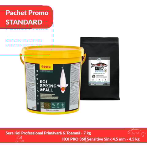 Hrana Koi Primavara/Toamna/Iarna - Pachet Promo STANDARD Mancare Iarna Sera & Nutramare