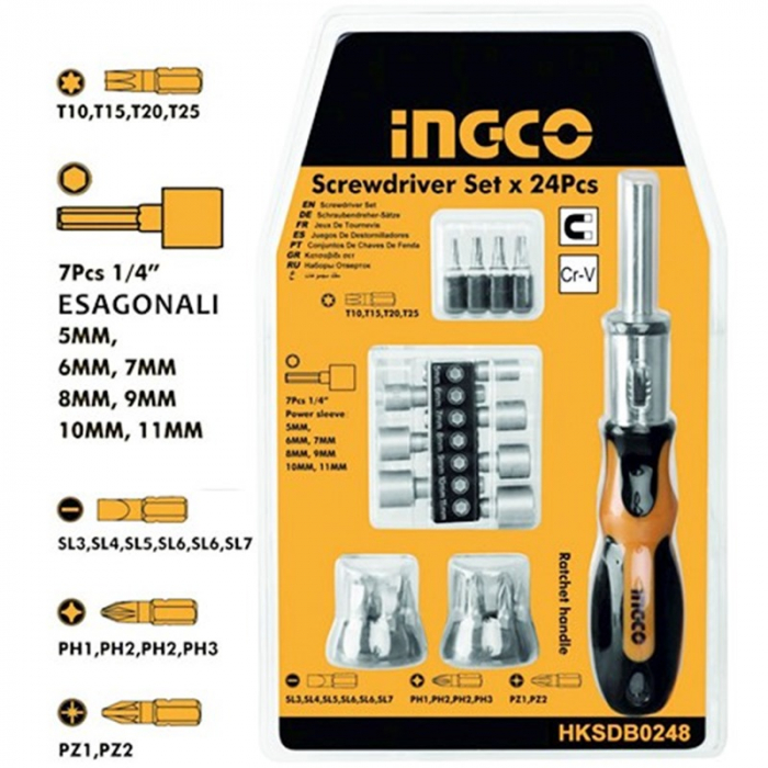 INGCO SET 24 PIESE SURUBELNITA HKSDB0248 [2]