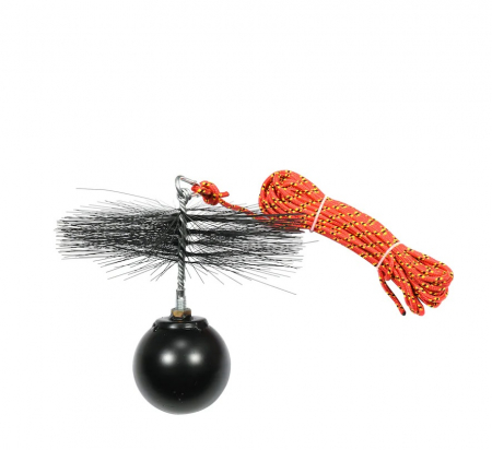Accesorii curatare sobe,centrale si hornuri - CAP PERIE 200mm BILA HORN 1.8 kg FUNIE 10m