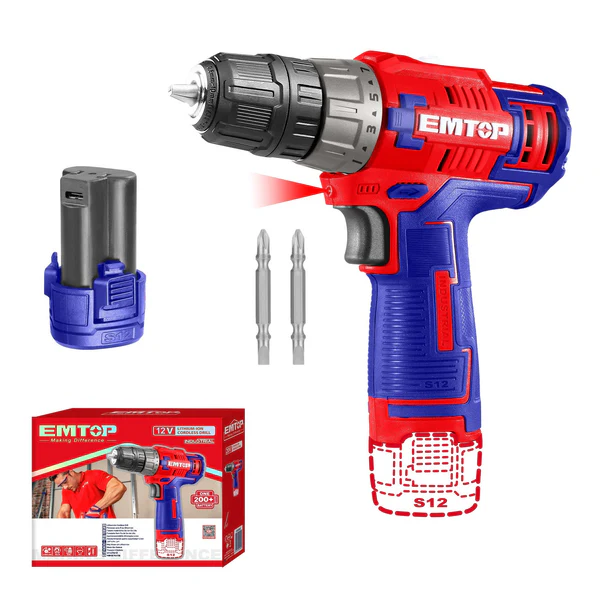 Masini Gaurit, Insurubat / Filetat Cu Acumulator - EMTOP AUTOFILETANTA 12 V  ECDLI12510