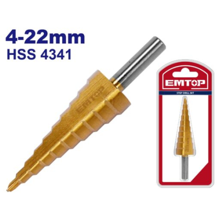 Burghie si seturi burghie pentru metal - EMTOP BURGHIU TIP CON 4-22 ESDL42203