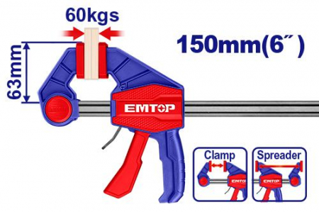 Menghine si cleme - EMTOP PRESA TIP PISTOL 150 mm ECPLQ60101