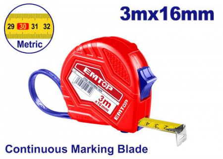 Instrumente de masurat - EMTOP RULETA ROSIE 3 m EMTP13102