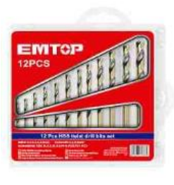 ACCESORII SCULE ELECTRICE - EMTOP SET 12 BURGHIE METAL ETDBB11125