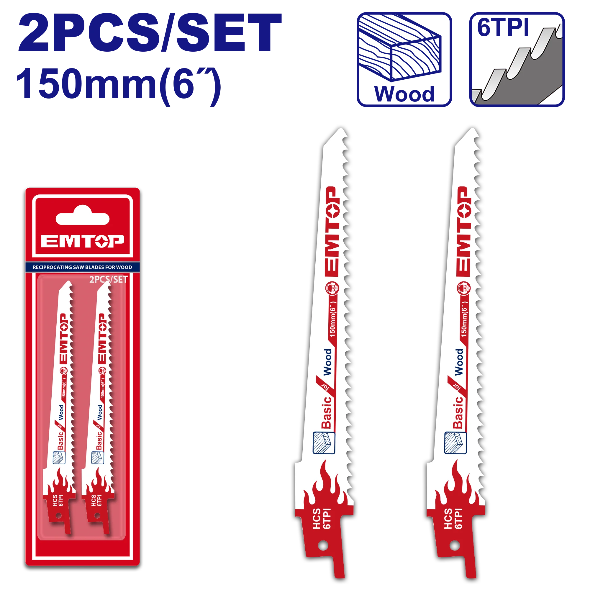Accesorii fierastrau pendular - EMTOP SET 2 PANZE FIERASTRAU SABIE ERSB611D