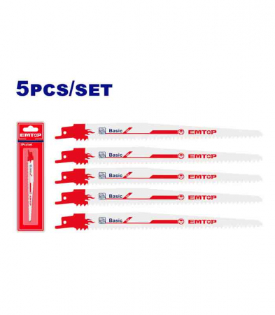 Accesorii fierastrau pendular - EMTOP SET 5 PANZE FIERASTRAU SABIE ERSB1111DF