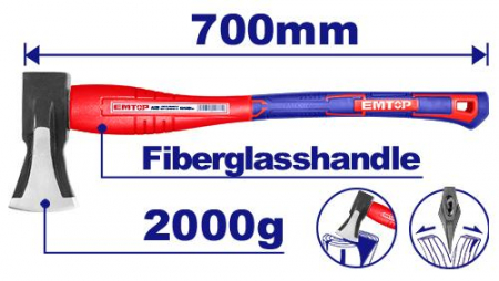 Topoare - EMTOP TOPOR CU PANA 2 kg EHAMAF0102