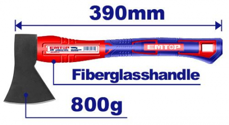 Topoare - EMTOP TOPORISCA COADA FIBRA 800 gr EHAMAX0800