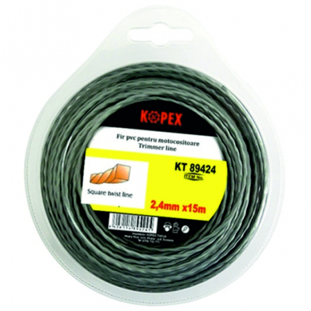 Accesorii motocoasa - FIR STRIAT TRIMER 2.4 mm x 15 m
