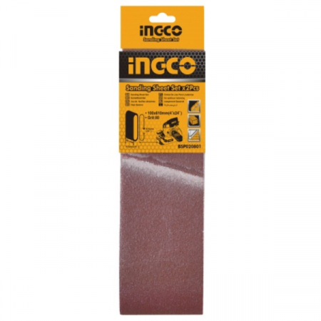 Accesorii polizare, slefuire, rindeluire si polishat - INGCO SET 2 BENZI SMIRGHEL 610 mm #80 BSP020801