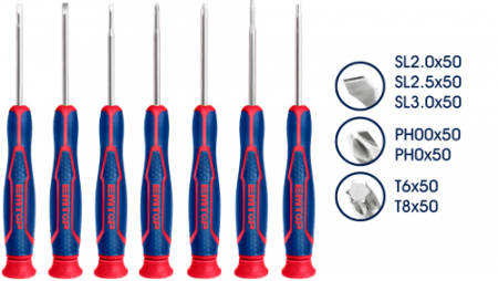 Scule pentru electrice - EMTOP SET 7 SURUBELNITE PRECIZIE ESSTP0702