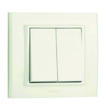 ELECTRICE - INTRERUPATOR DUBLU ALB