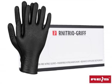 Manusi de protectie - SET 50 MANUSI NEGRE RNITRO-GRIFF L