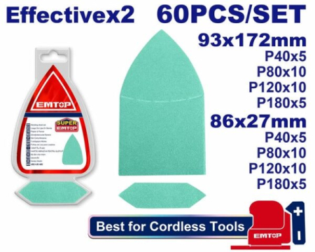 ACCESORII SCULE ELECTRICE - SET 60 FOI ABRAZIVE EAKTS938660