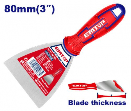 Spacluri - EMTOP SPACLU INOX MANER CAUCIUC 80 mm EPTL08001