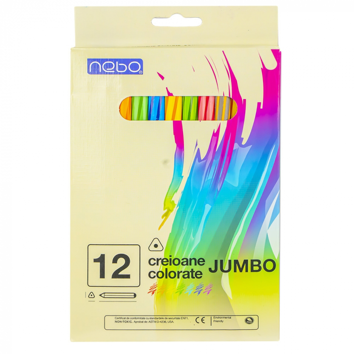 Creioane Color Jumbo 12 Buc|Set NEBO [1]