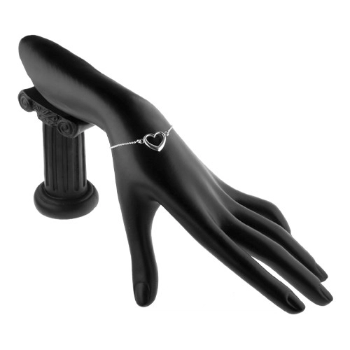 Brățară argint - inimă lată pe lănțișor [2]